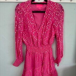 Lilly Pulitzer Christiana Aura Pink & Gold Dress